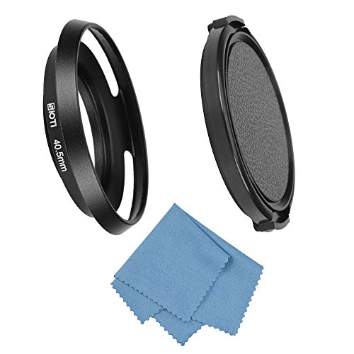 SIOTIメタルレンズフード+クリーニングクロス+レンズキャップ、ライカ/富士フィルム/ニコン/キャノン/サムソンのレンズに対応できる