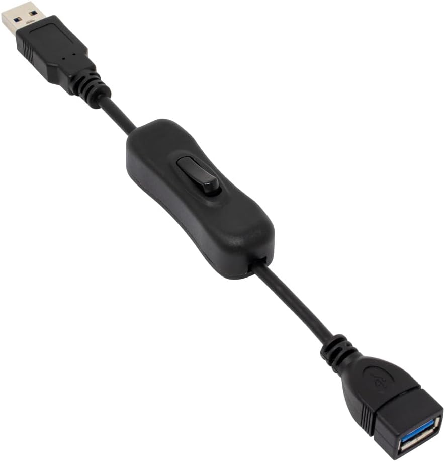 アイネックス(AINEX) INEX U31AA-MF02S USB 3.2Gen1 Type-A Power Switch Cable, 7.9 inches (20 cm)