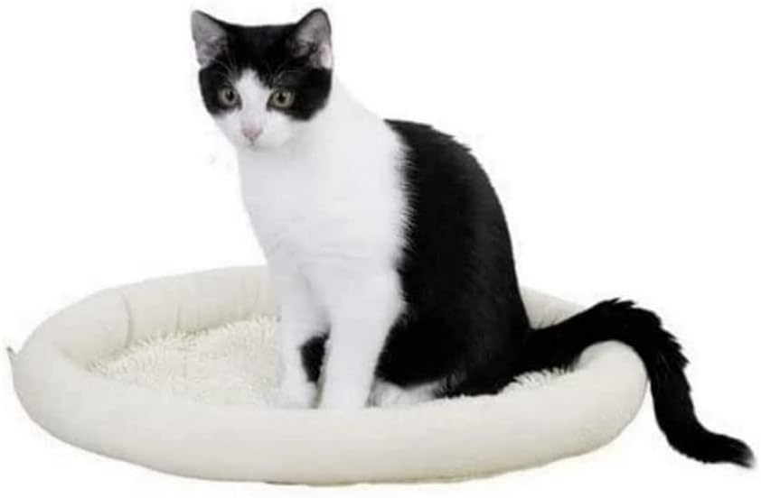Kerbl Cat Cushion with Mop Fabric, 40 x 40 x 4 cm, Beige/Green