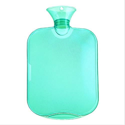 SKUZA Wärmflasche, Winter Craetive Transparente Wärmflasche High Density PVC Explosionsgeschützte Wärmflasche Bag Up Massage Health Care Warming Bag (Color : Red) (Color : Green)