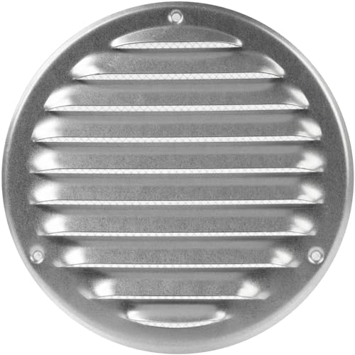 Image of Repa Market 5 Inch (Opening) Galvanized Steel Air Vent Cover, Louver Air Vent Covers w /Mesh, Wall Ceiling Vent, Dryer Vent Cover, HVAC Register Vent Cover, Shed Vent, Ac Vent Cover
