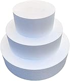 Styropor Torte Dummie - Scheiben einzeln zum verkleben - Ø 25cm+20cm+15cm - Höhe 42cm - 3-stöckig - zum Basteln von Geschenken zu Geburtstagen - Hochzeiten - Feiern