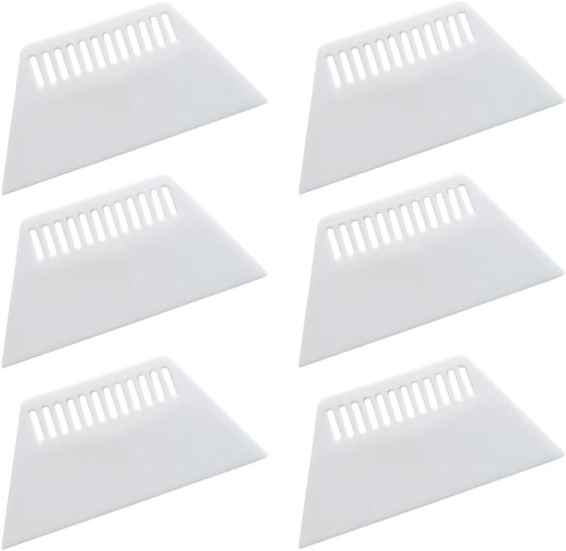 Ipetboom 6 Pcs Plastic Film Scraper Tool for Window and Wall Use