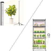 Barrina Vertical Grow Light T10, 42W 5000K and CX2 Plant Stand with Grow Lights for Indoor Plants