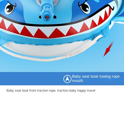Bouée requin gonflable pour s'amuser à la piscine et à la plage