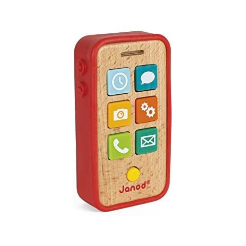 Janod - Wooden Sound Telephone for Children - Pretend Play Toy - For children from the Age of 18 Months, J05334 Cover