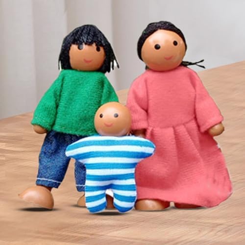 Küçük Figür Setleri - Oyuncak Bebek Evi Ailesi - Bebek Evi Figürleri ve Bebekler,Okul, Kreş, Doğum Günü, Yılbaşı Hediyelikleri - Görsel 3