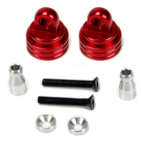 Atomik RC Alloy Ultra Shock Cap, Red fits The 1/10 Slash 4X4 and Other Models - Replaces Part 3767