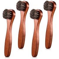 Horsehair Shine Shoes Brush Kit Polish Dauber Applicators Leather Boots Suede Care Cleaning Brushes