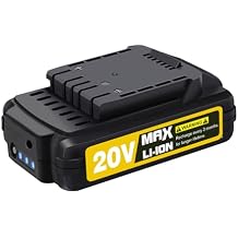 AVID POWER 20V MAX 1.5 Ah Lithium Ion Rechargeable Battery with Real-time Capacity Indicator, Only Compatible 20V Tire Inflator ACAP110D-Y