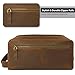 Velino Handmade Genuine Buffalo Leather Unisex Toiletry Bag Travel Dopp Kit Grooming and Shaving Kit ~ Gift for Men Women ~ Hanging Zippered Cosmetic Pouch ~ Bathroom Makeup Case