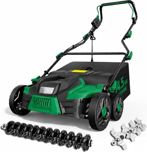 TIECTOWN 2026 Upgrade 16-Inch 15.5A Electric Dethatcher...