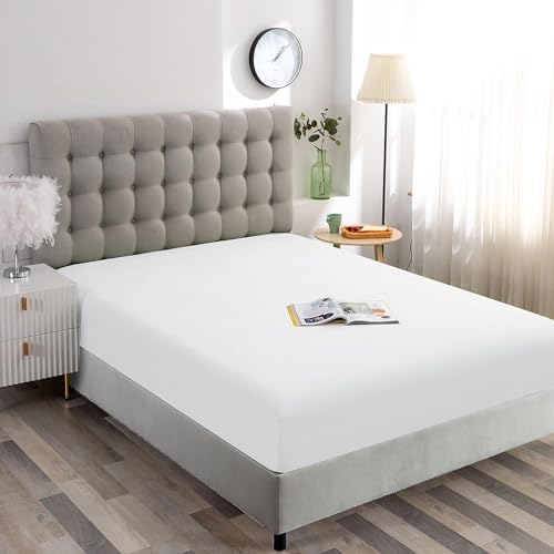 La Mejor Recopilación de Cubre colchon individual - los preferidos. 46 JASUVII Protectores de colchón, Protector Cubre Colchón Impermeable,a Prueba de ácaros, Ultra Suave, Transpirable, Funda de colchón (Individual:100 x 190 x 45CM)