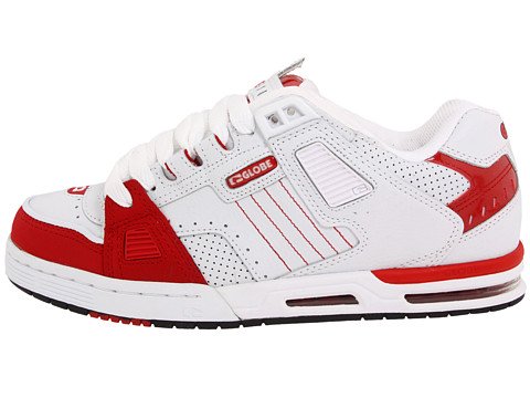 Image of Globe Men's Sabre Skate Shoe,White /Red,9.5 D(M) US