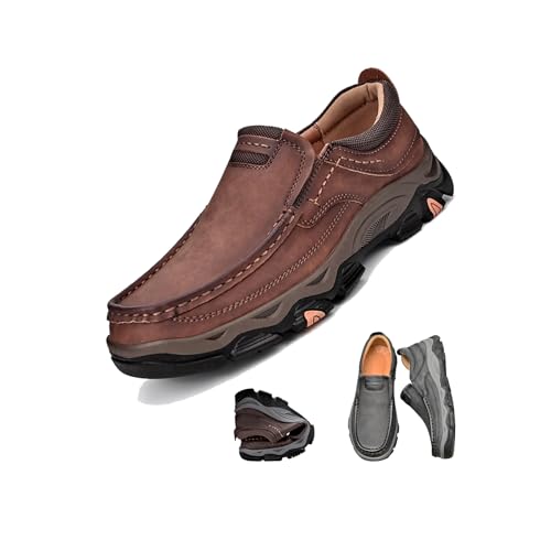 Men's Slip-On Loafers – Comfortable Walking Shoes with Arch Support, Lightweight Casual Shoes for Work & Everyday Wear