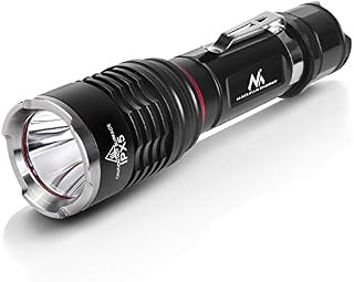 Maclean MCE220 Bicycle Flashlight Rechargeable Torch Lamp 800 Lumen LED + Holder + USB Charger + 18650 Powerful Lithium Battery + IPX5 Waterproof Torch for Camping, Cycling + Super Bright Light