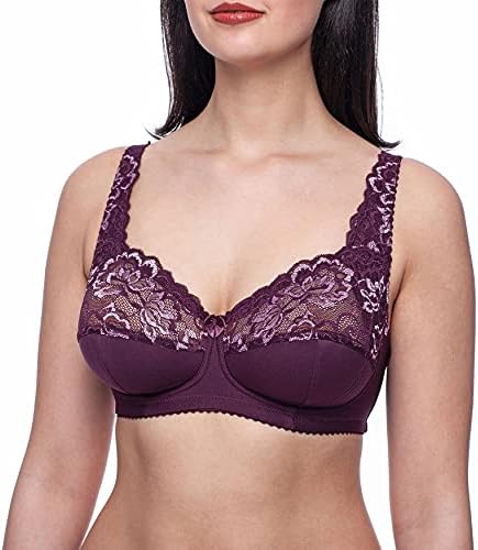 frugue Ladies Bras Non Wired Wireless Support Minimizer Bra Plus Size