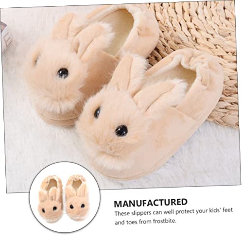 LIFKOME Comfortable Boys and Girls Slippers Bunny Shape Warm Winter Non-slip House Slippers for Boys2
