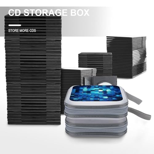 Portátil estuche de plástico duro para guardar 40 discos compactos sin rayaduras 7