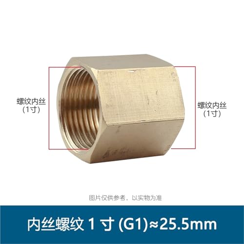 Conector neumático directo de cobre con rosca interna hexagonal de 1 pulgada 3