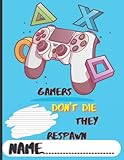 Controller-Gamepad Notebook Black Lined Just For Gamers 120 Pages Gaming Games 8.5x11 inches