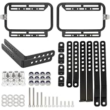 Universal Conversion Support Racks Upgrade Detachable Mounting Bracket Kit Aluminum Alloy Support Bar Fit For Motorcycle Side Case Motorbike Hard Saddlebag Box Trunk Tour Storage Carrier Black