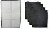 Replacement HEPA Air Purifier Filter & 4 Carbon Filters Fit Whirlpool AP250 & AP150 Part # 1183051K