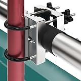 4smile Sonnenschirmhalter Balkongeländer aus Edelstahl -flexibel montierbare Sonnenschirm Halterung Balkon - Schirmhalterung Balkongeländer als kompakter Sonnenschirmständer Balkon