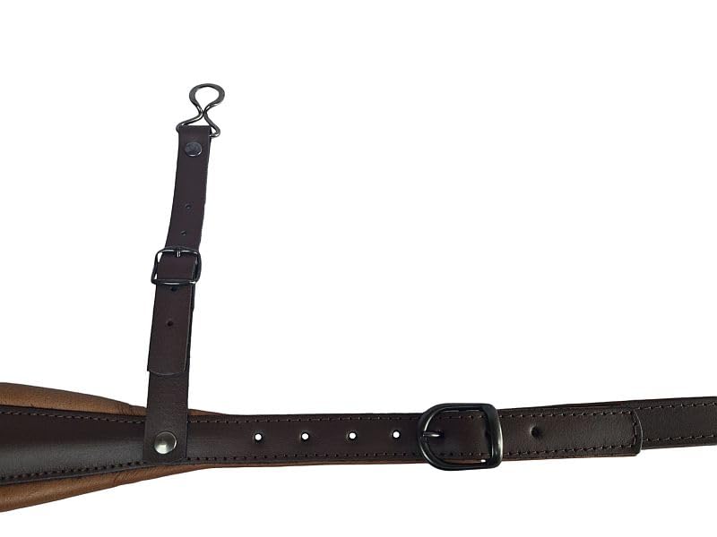Generisch Cinghia a fisarmonica in velluto marrone di alta qualità, regolabile 109-114 cm, larghezza 8 cm, per fisarmonica 96-120 bassi, con connettore posteriore, durevole, confortevole, ideale per