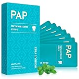 Pap Dry Teeth Whitening Strips 14 Count No Gel Residue Dentist Recommended Sensitivity-Free Formula Enamel Safe Mint Fresh Whitener for Coffee Tea Stains Removal 7 Treatments