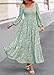 KIRUNDO Wedding Guest Dresses for Women Spring 2026 Long Sleeve Smocked Floral Flowy A Line Boho Maxi Dress Fashion Clothing (Sage Green, Small)