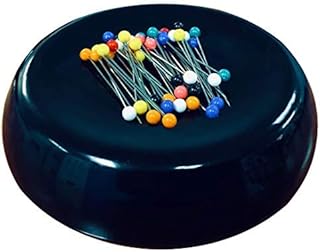 Sponsored Ad - Grabbit Magnetic Sewing Pincushion with 50 Plastic Head Pins, Black