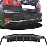 [GT-Speed] Compatible/Replacement for FS Style PU Rear Bumper Diffuser Lip, 2006-2013 Lexus IS250 / IS350 Sedan Base (Not Compatible with Aftermarket/Oversize Exhaust) (FS)