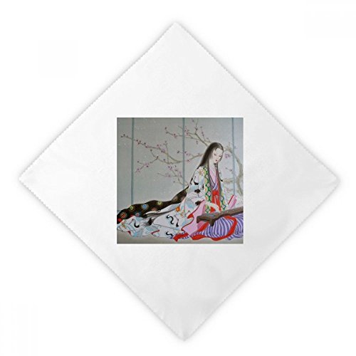 Serviettes en tissu prunier serviette de table lavable réutilisable multicolore 2pcs - 2