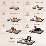 EHEYCIGA Orthopedic XL Dog Beds for Extra Large Dogs with Removable Washable Cover for Crate, Grey, 41x27 - Image 2