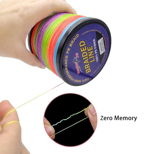 MASTERPRO PE Fiber 300 Yard Fishing Line, Colored, Abrasion Resistant 4 Strand Braided Strong String, 10lb 15lb 20lb 25lb 30lb 40lb 50lb 80lb 100lb Thin Diameter Superline (0.20mm, 300YDS, 25LB, 1pc) by Masterpro - Image 5