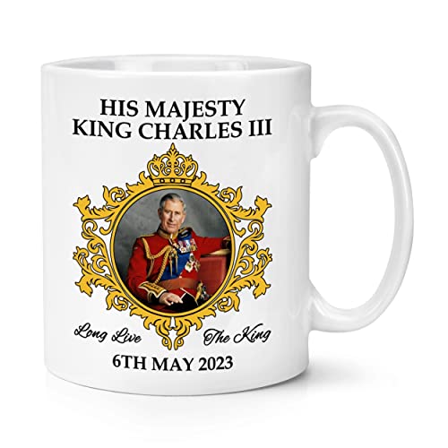 King Charles III 2023 10oz Mug Cup Kings Coronation Commemorative Gift His Majesty 6th May 2023