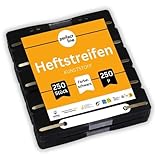 perfect line - 250 Heftstreifen (10x25 Stk.), Schwarz, recycelbarer Kunststoff, Made in Germany