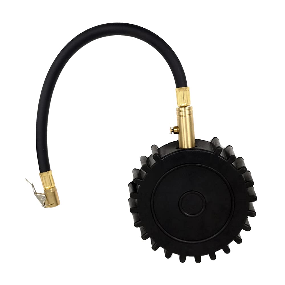 Manomètre 4 pouces cadran de la voiture de pneumatique des pneumatiques avec clip sur les essais de pression de mandrin d'air (Color : Black, Size : 0-87psi(6bar))