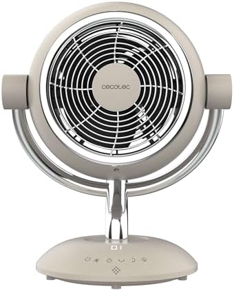 Cecotec Tischventilator EnergySilence 960 Cyclone Desk Eve, 35 W | 6 Geschwindigkeiten, Fernbedienung, Timer 9 Std, LED-Ring 2 Farbtöne, automatische Oszillation