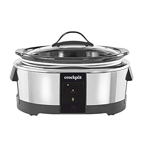 Crock-Pot 6 Quart Programmable Slow Cooker and Food Warmer Works with Alexa, Stainless Steel (2139005)