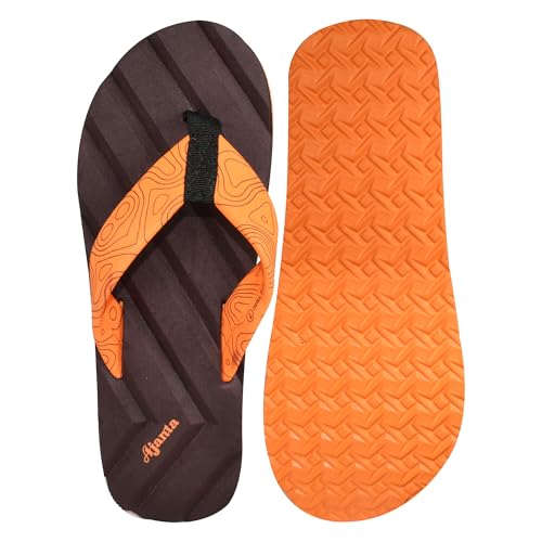 Image of AJANTA Men's Classic Ultra Soft Slippers with Cushioned Waterproof Footbed | Gents Lightweight Anti-Skid Flip Flops | Comfortable Bathroom, Beach, Home & Outdoor Daily Wear House Stylish Chappals Everyday Wear for Adults