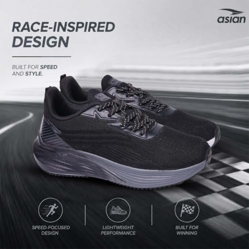 Image of ASIAN Powerplay Carbon-39 Men's Running Shoes | Breathable Knit, High-Rebound Midsole with Carbon Plate for Daily Runs & Active Use
