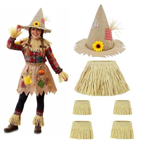 SWIMMORY Scarecrow Costume Women Men Adult，Accessories Set for Halloween - image 1