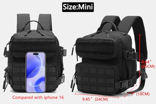 Image of 9L Mini Backpack for Men and Women, Small Backpack for Gym Hiking Travel Sports Running (Black)