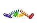 Stem Spring: Set of 6 Multicolored coil shaped Silicone Wine Glass Marker Charms by True Zoo