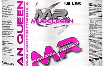 Musclegen Lean Queen Muscle Supplement High Protein Meal Replacement Shake Vanilla Passion - 1.8 lbs