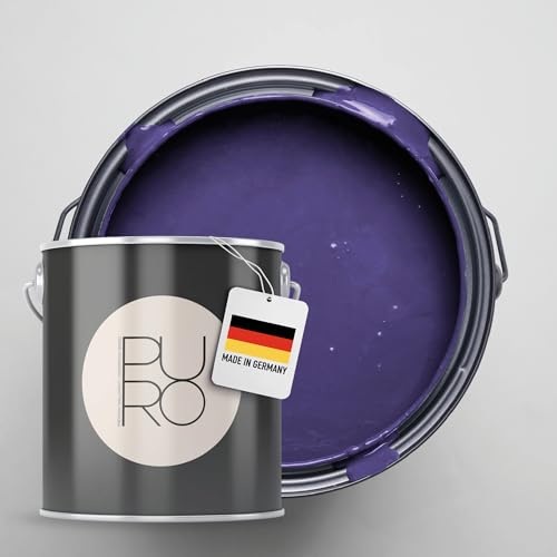 Livingwalls PURO Premium Wandfarbe c2005 - Malerfarbe für Wohnräume und Arbeitszimmer mit sehr hoher Deckkraft - matte hochwertige in Violett - 1l
