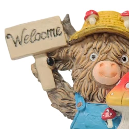 Mini figuras de vaca en resina: adornos duraderos para dar vida a tu hogar 7