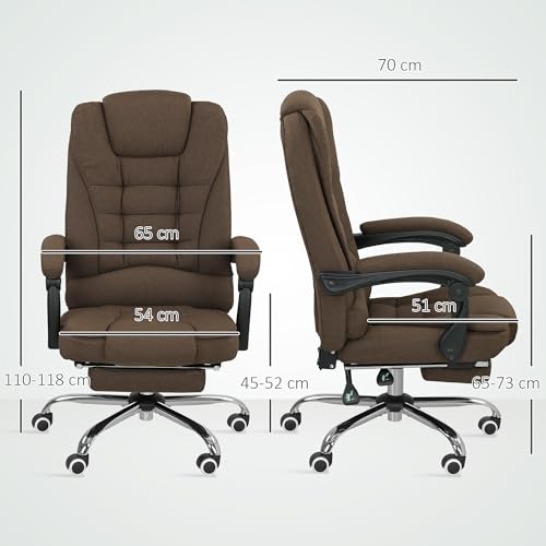 Fauteuil Bureau Ergonomique Repose-Pieds Vinsetto